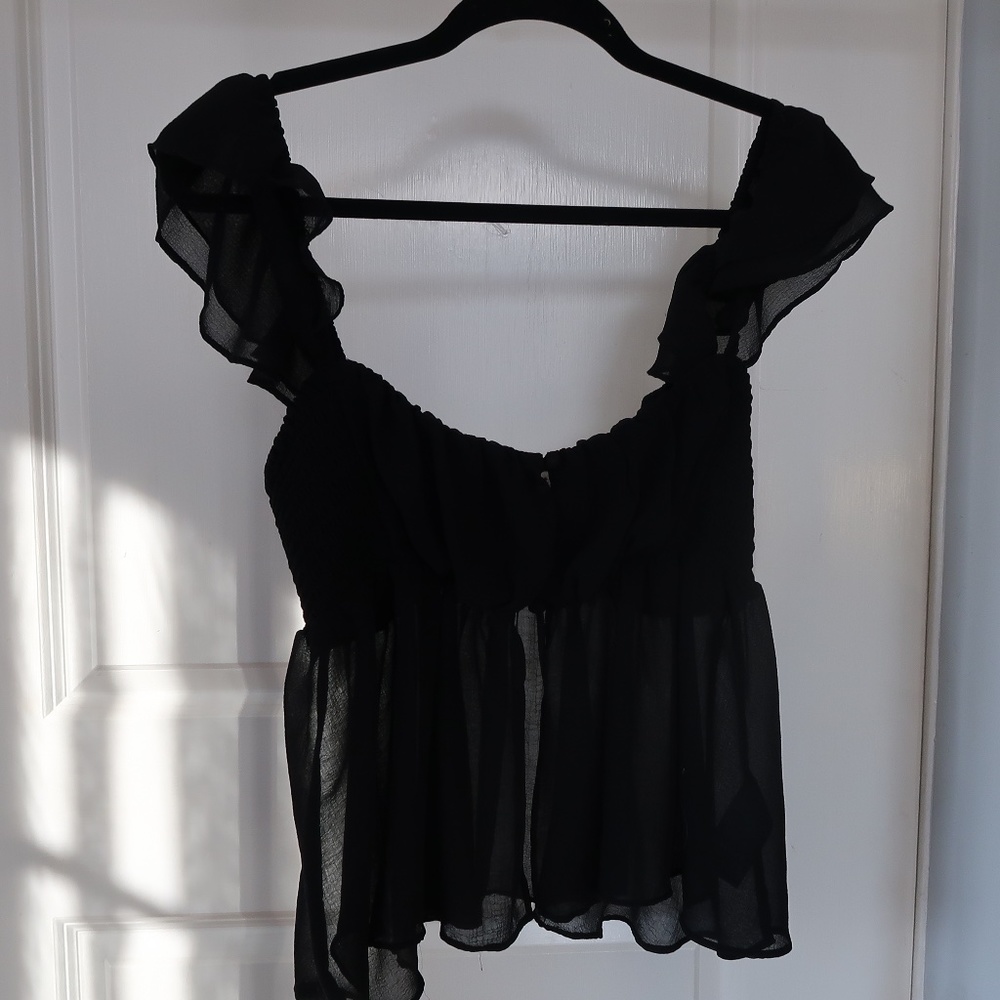 Urban Outfitters Black Crop Top